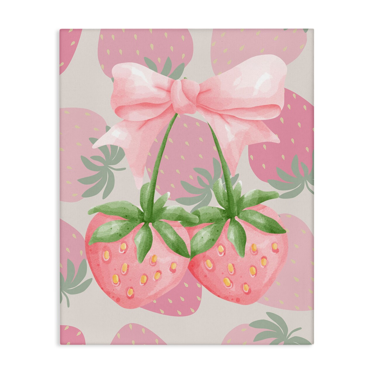 Stupell Industries Strawberry Shortcake Ribbon Canvas, design by Jesse Keith
